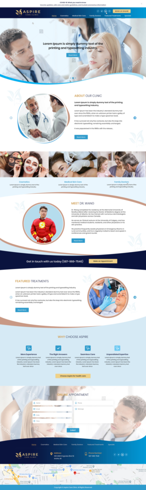 Web Design by Ved Web Services for Aspire Skincare Clinic | Design: #26017005