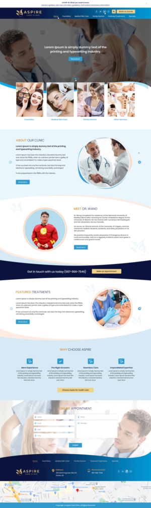 Web Design by Ved Web Services for Aspire Skincare Clinic | Design: #26032993