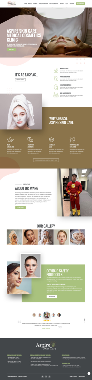 Web Design by nzdesigners for Aspire Skincare Clinic | Design: #26011640