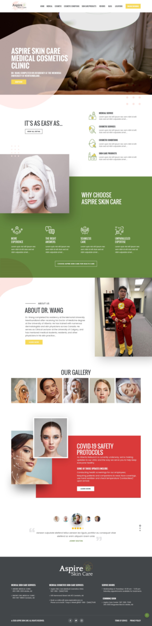 Web Design by nzdesigners for Aspire Skincare Clinic | Design: #26011641