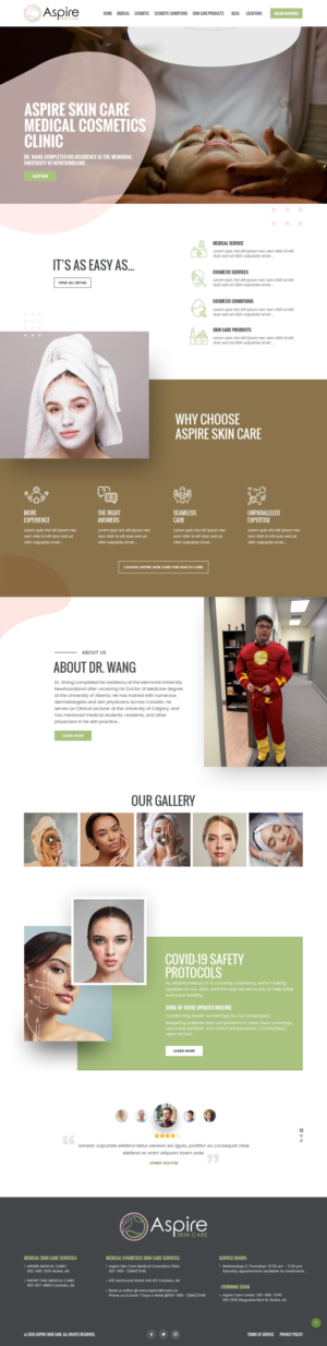 Web Design by nzdesigners for Aspire Skincare Clinic | Design: #26015279