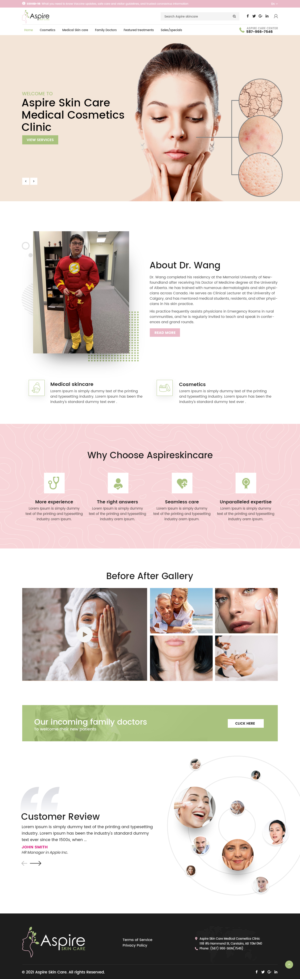 Web Design by nzdesigners for Aspire Skincare Clinic | Design: #26015281