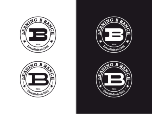 Leaning B Ranch.  Perhaps perhaps one with the additional words "Established 2005" or "P356" or "Proverbs 3:5-6". | Logo Design by Atvento Graphics