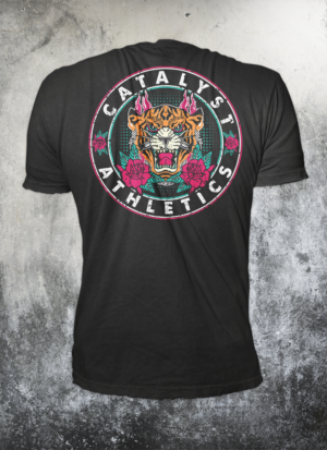 new tshirt design- tiger and roses | T-shirt Design by badpixelarts