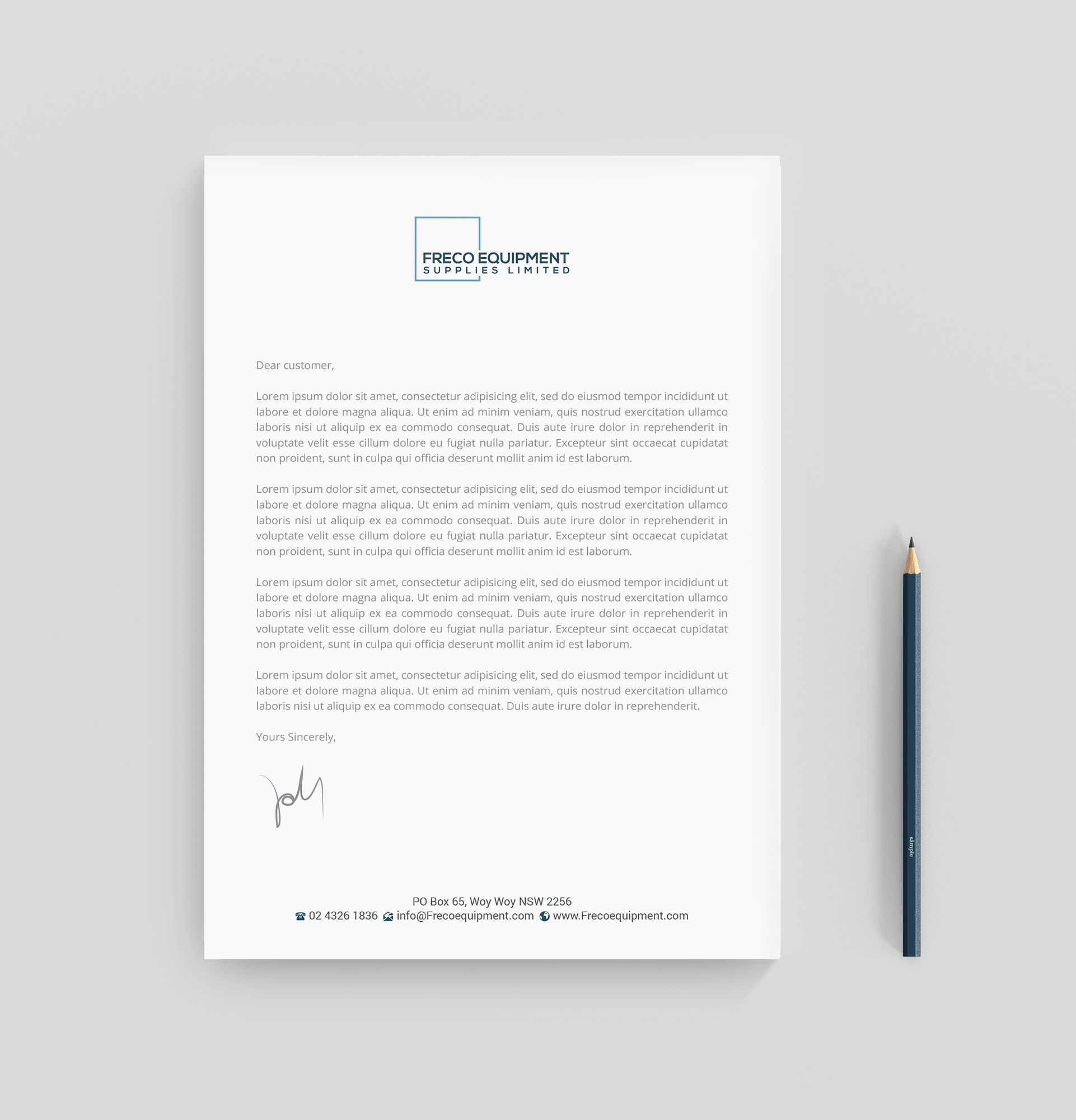 Diseño de Membrete por R.design para Freco Equipment Supplies Limited | Diseño #25974817