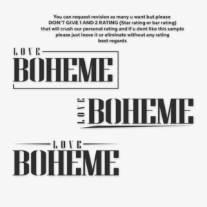 Love, BOHEME | Logo Design by IdentsArt