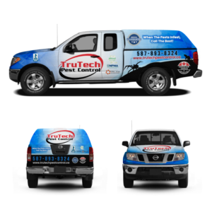 TruTech Pest Control - Nissan Frontier Commercial Cap | Car Wrap Design by Yoga Tri