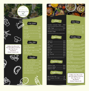 Menü-Design von MAZY für Country Atmosphere Cafe | Design: #25977234