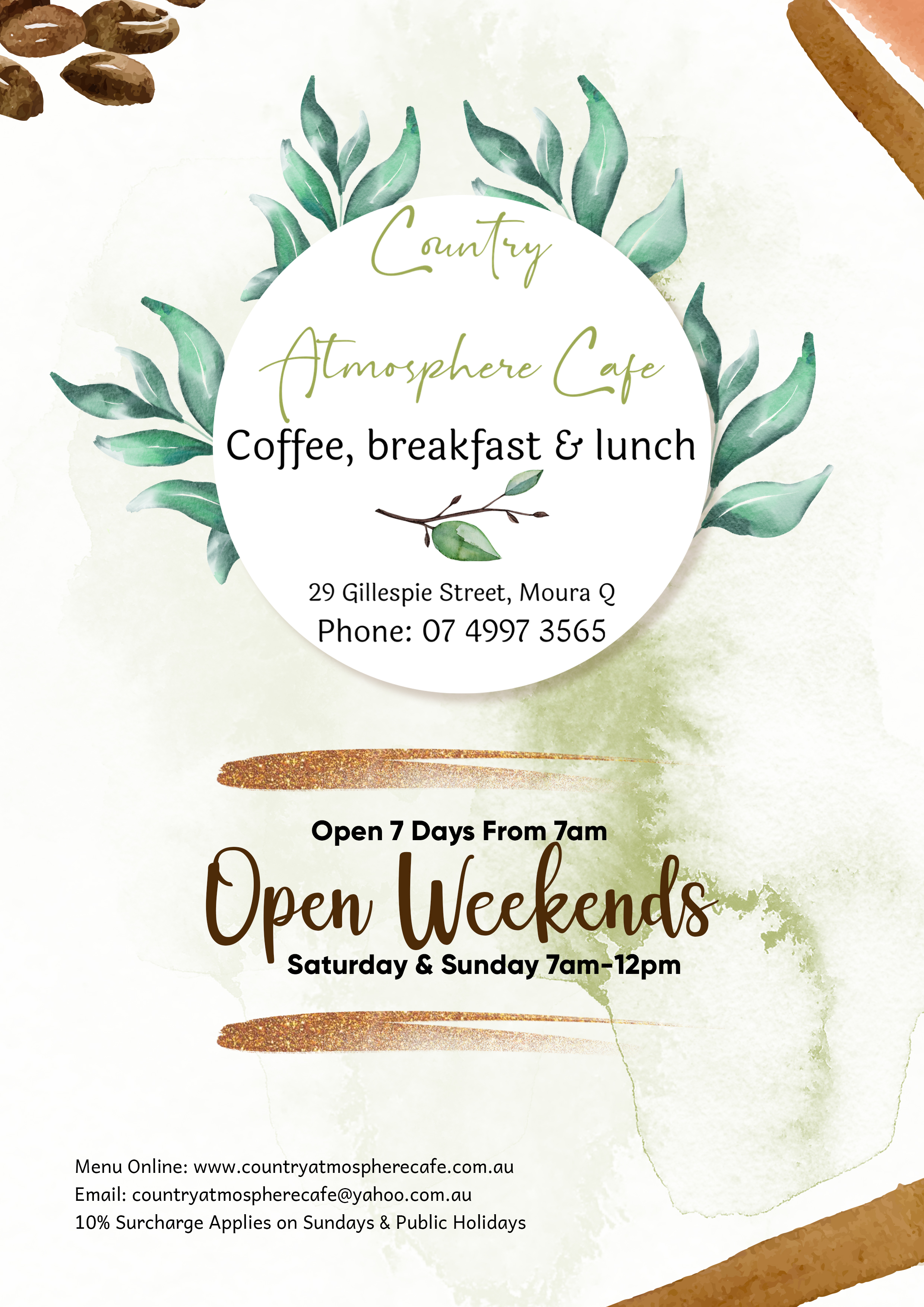 Design de Menu par Sharp-The-Blurs pour Country Atmosphere Cafe | Design #25982043