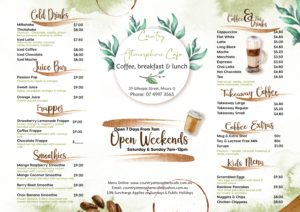 Menü-Design von Sharp-The-Blurs für Country Atmosphere Cafe | Design: #25987120