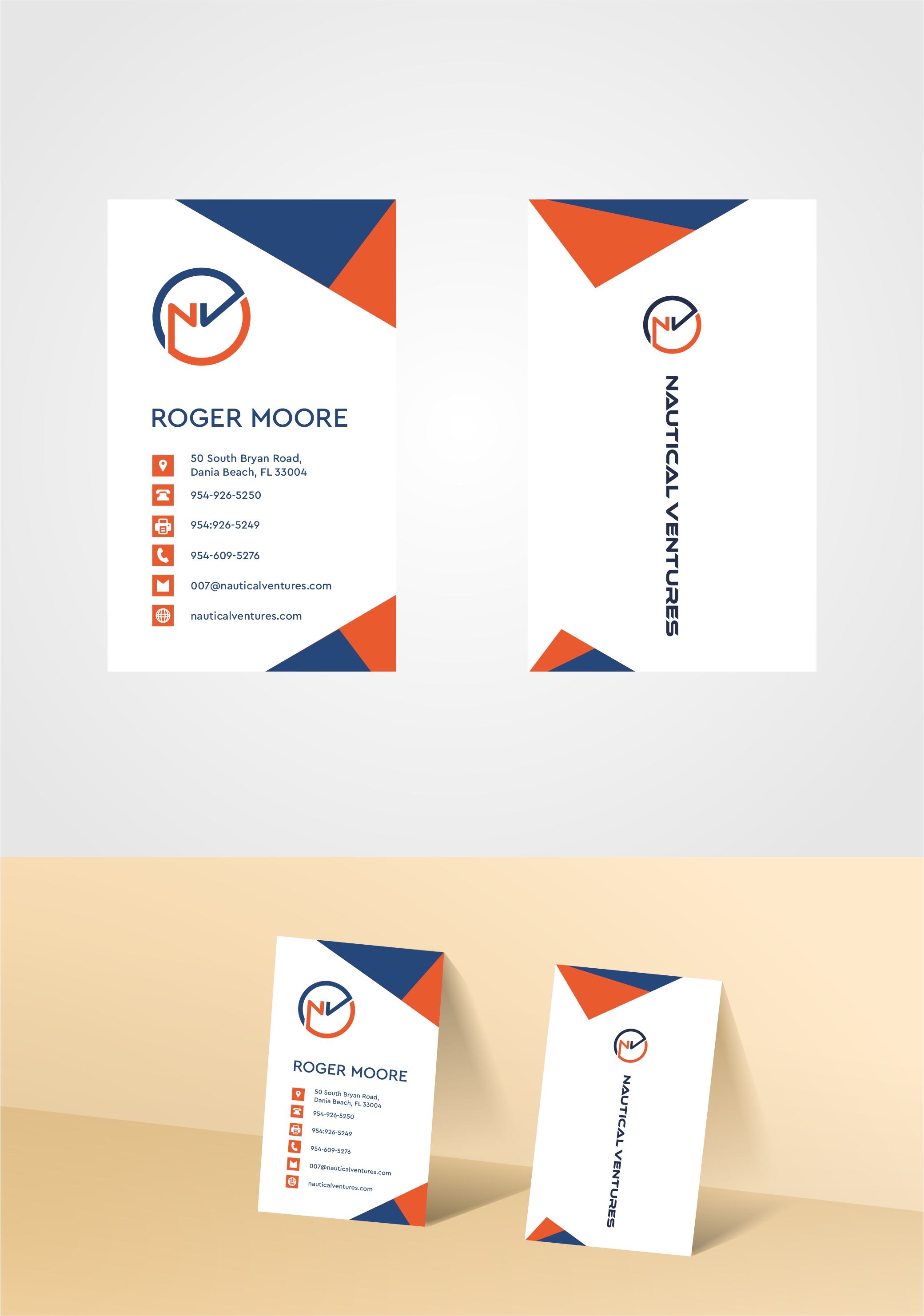 Business Card Design by Omee for Nautical Ventures | Design #25988279