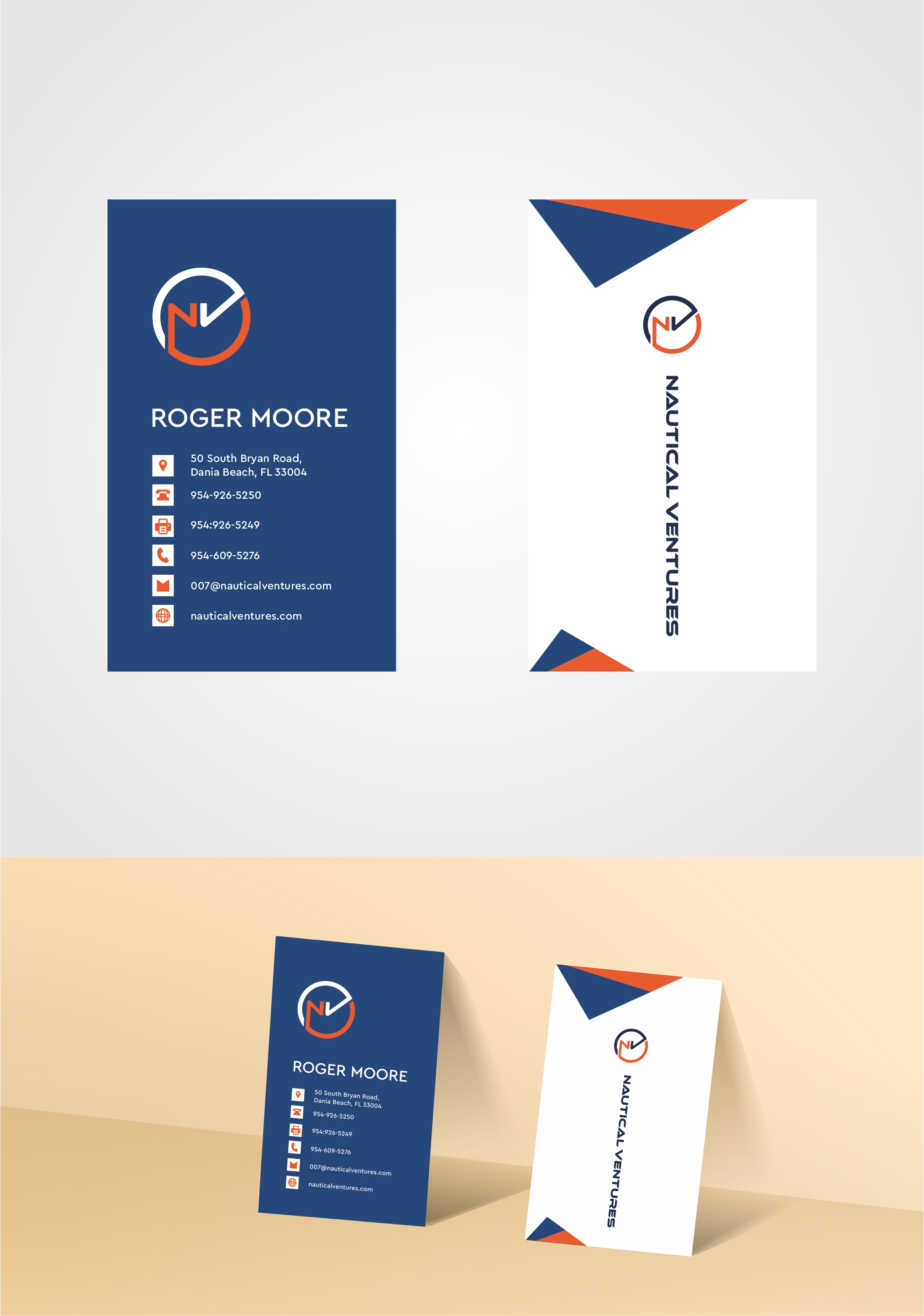 Business Card Design by Omee for Nautical Ventures | Design #25988282