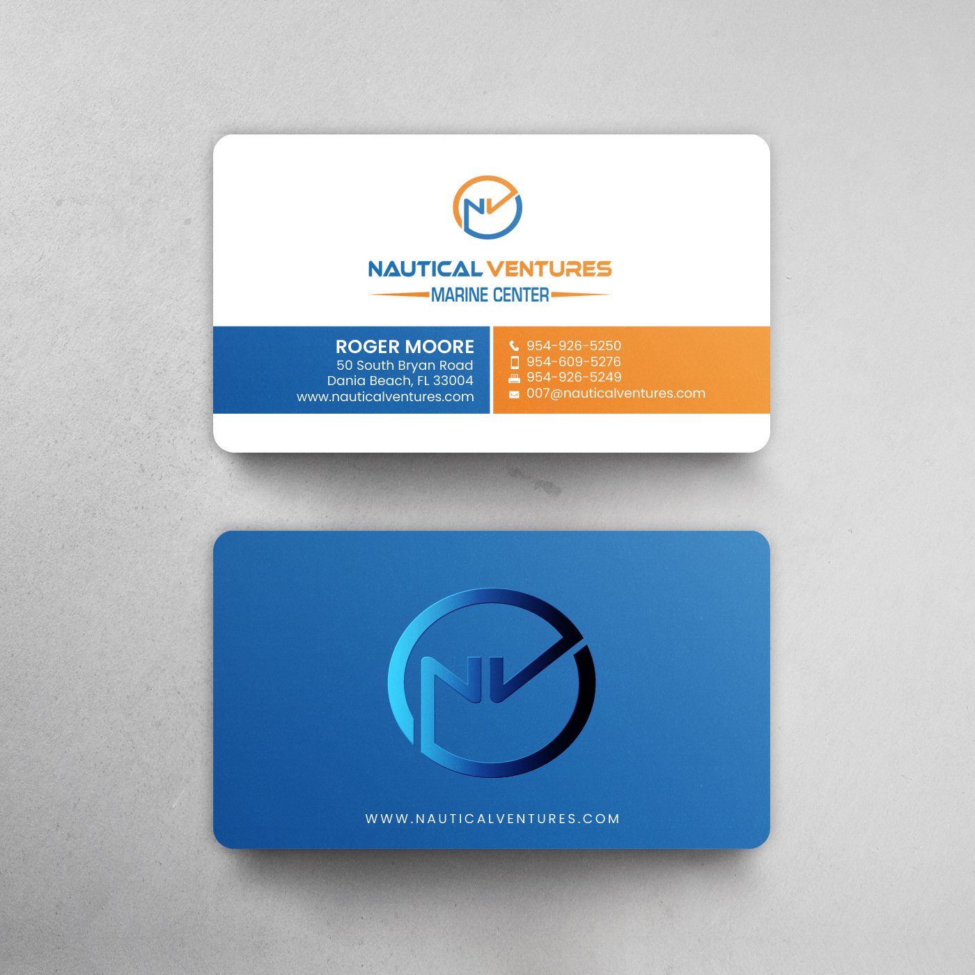 Business Card Design by chandrayaan.creative for Nautical Ventures | Design #25978645