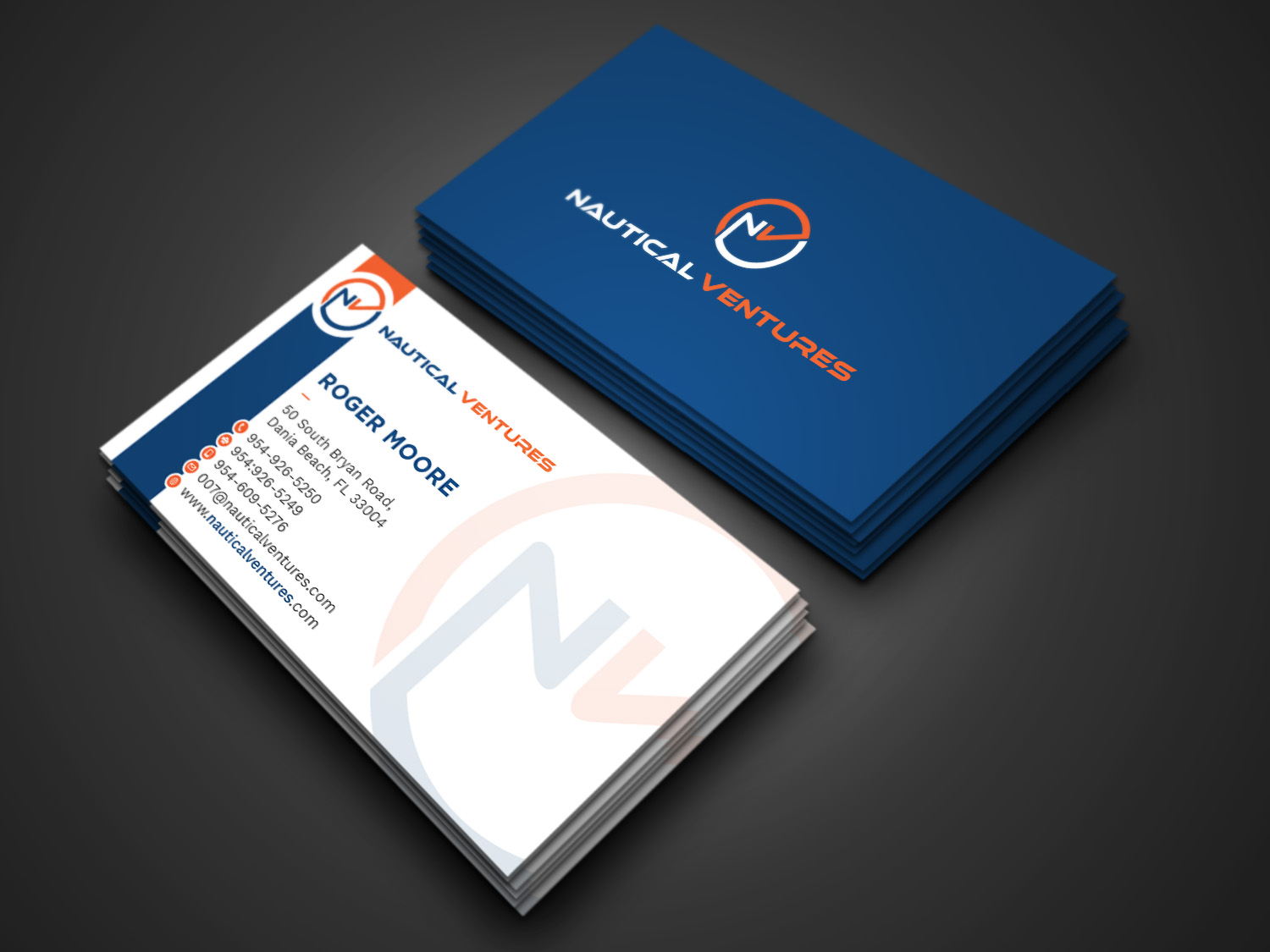 Business Card Design by Tripti Ranjan Gain for Nautical Ventures | Design #25979387