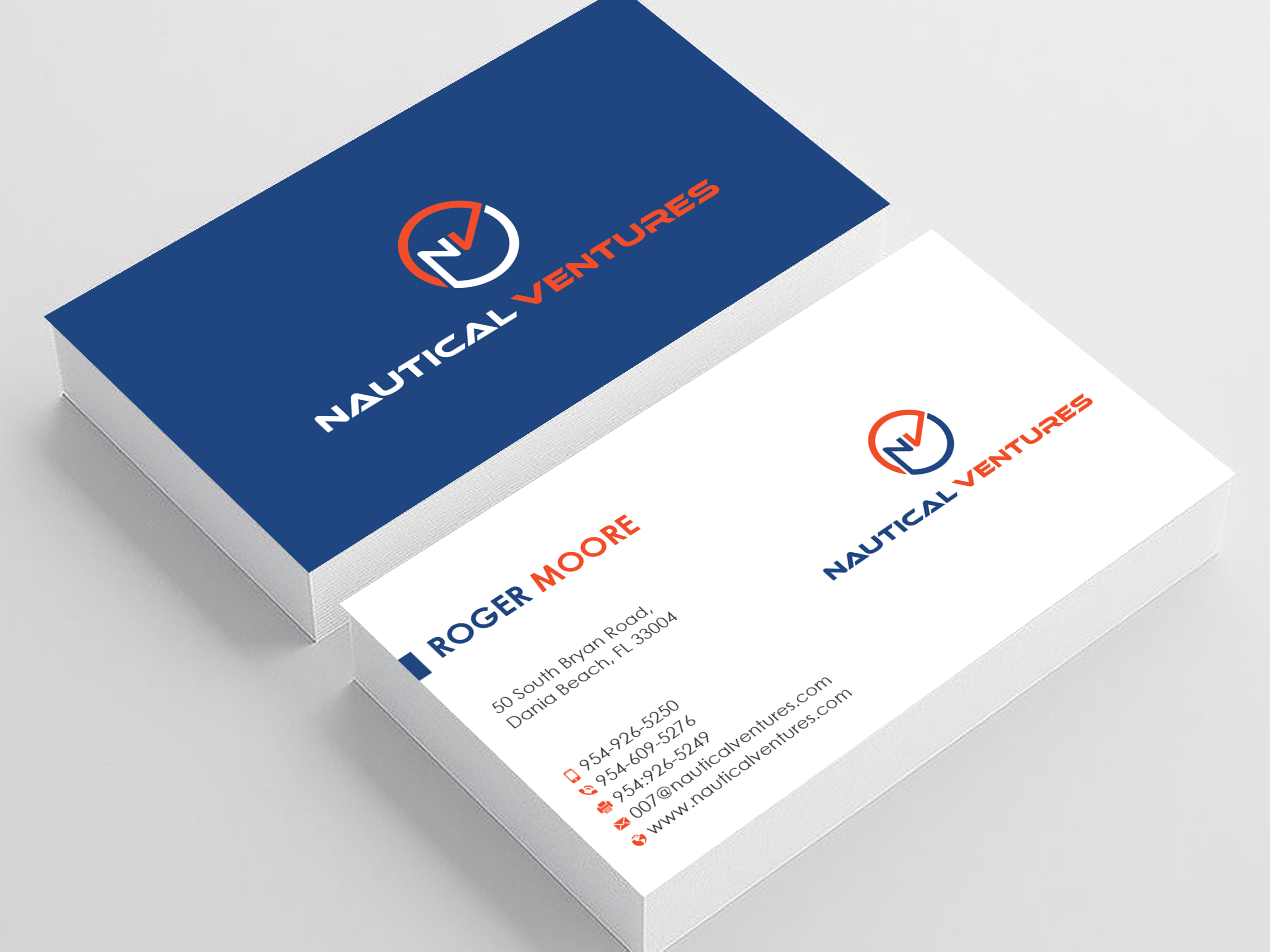 Business Card Design by Uttom 2 for Nautical Ventures | Design #26001636