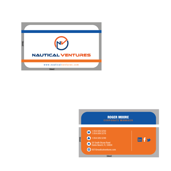 Business Card Design by bc_hickey for Nautical Ventures | Design #25982336