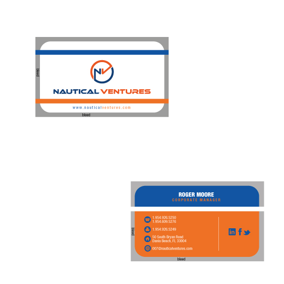 Business Card Design by bc_hickey for Nautical Ventures | Design #25982351