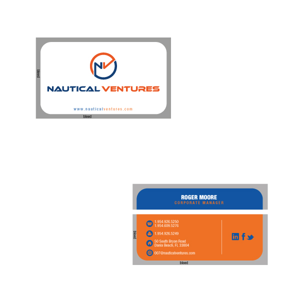 Business Card Design by bc_hickey for Nautical Ventures | Design #25982358