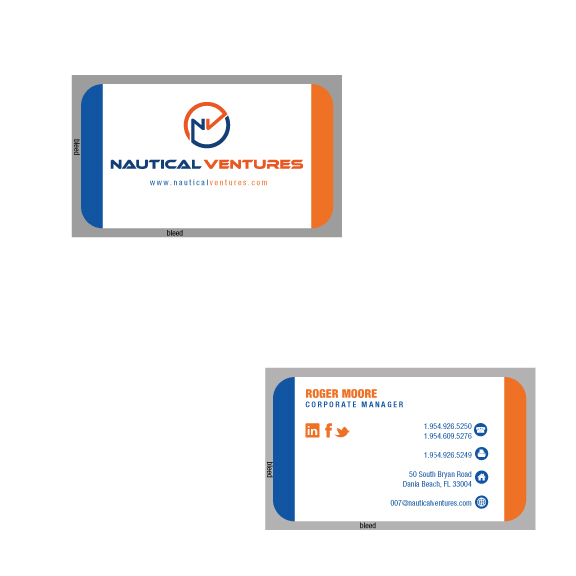 Business Card Design by bc_hickey for Nautical Ventures | Design #25982564