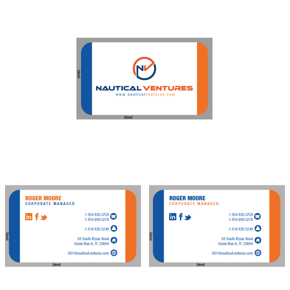Business Card Design by bc_hickey for Nautical Ventures | Design #25982589