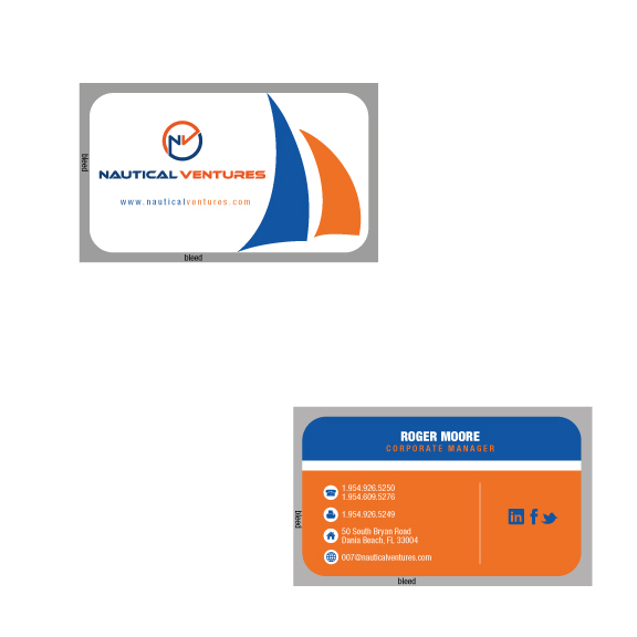 Business Card Design by bc_hickey for Nautical Ventures | Design #25990236