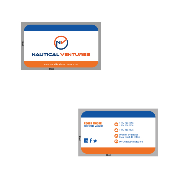 Business Card Design by bc_hickey for Nautical Ventures | Design #26006557