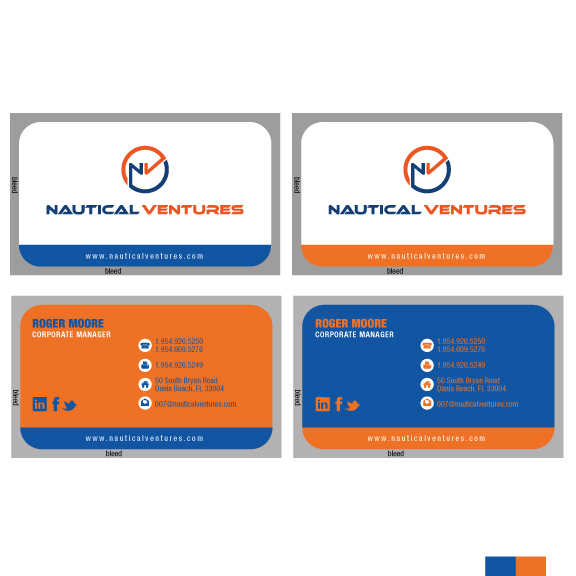 Business Card Design by bc_hickey for Nautical Ventures | Design #26006612
