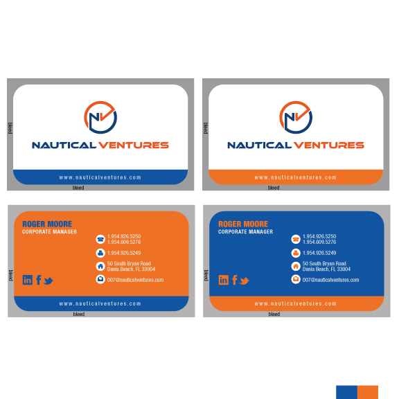Business Card Design by bc_hickey for Nautical Ventures | Design #26006619