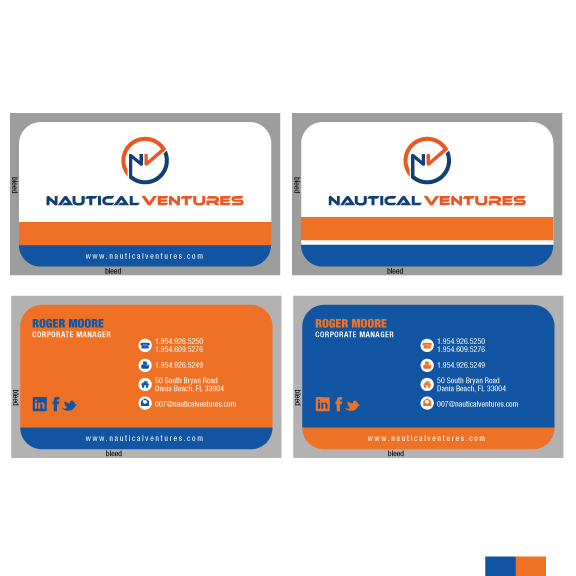 Business Card Design by bc_hickey for Nautical Ventures | Design #26006644