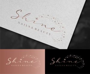 Title: Shine - Subtitle: Nails & Beauty | Logo Design by vta