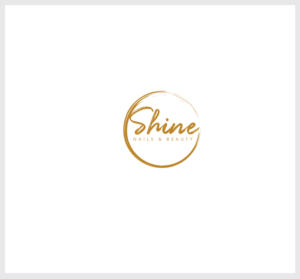 Title: Shine - Subtitle: Nails & Beauty | Logo Design by angelonyamu