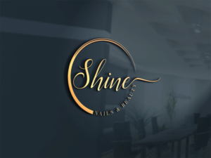 Title: Shine - Subtitle: Nails & Beauty | Logo Design by adnan001 2
