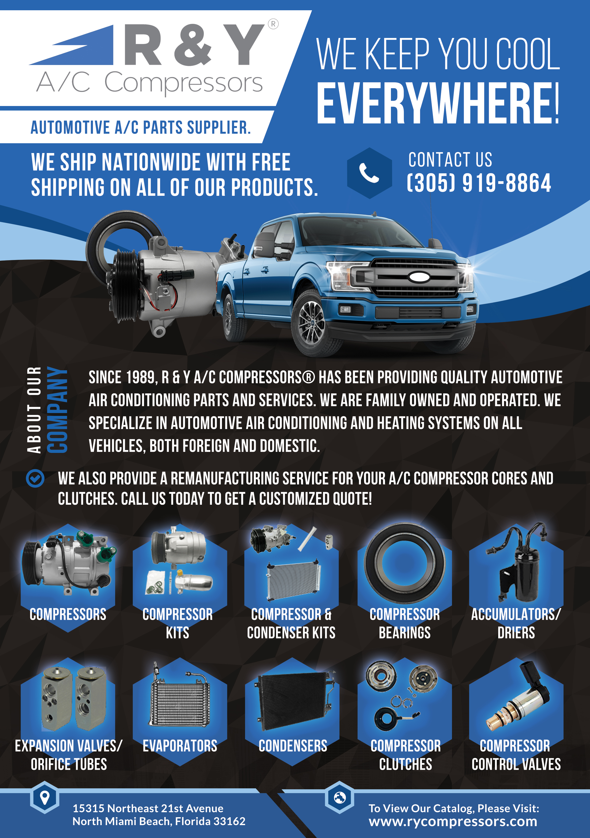 Flyer Design by Anuj Verma for R & Y A/C Compressors  | Design: #25984545