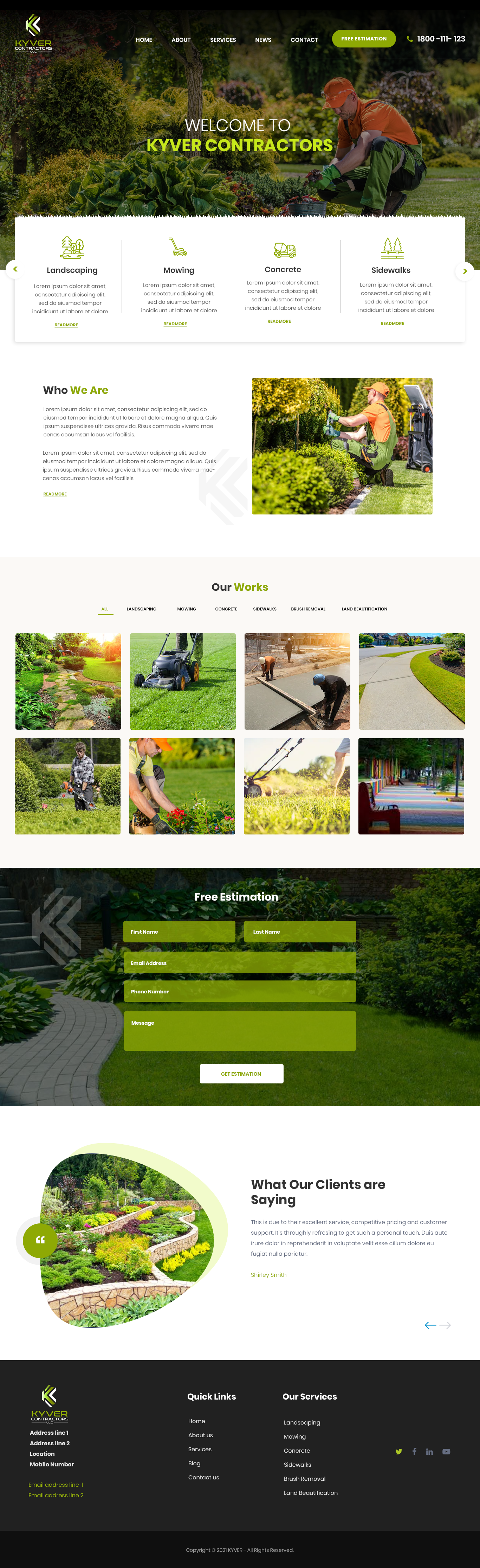 Web Design by designerkochi for Kyver Contractors, LLC | Design #25983257