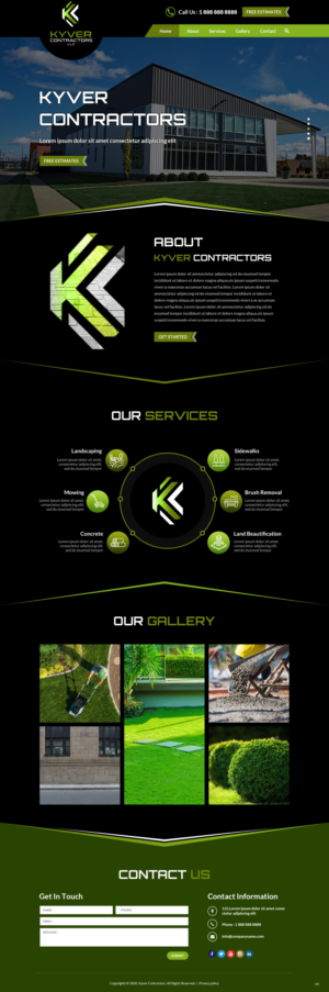 Web Design by pb for Kyver Contractors, LLC | Design #25986197