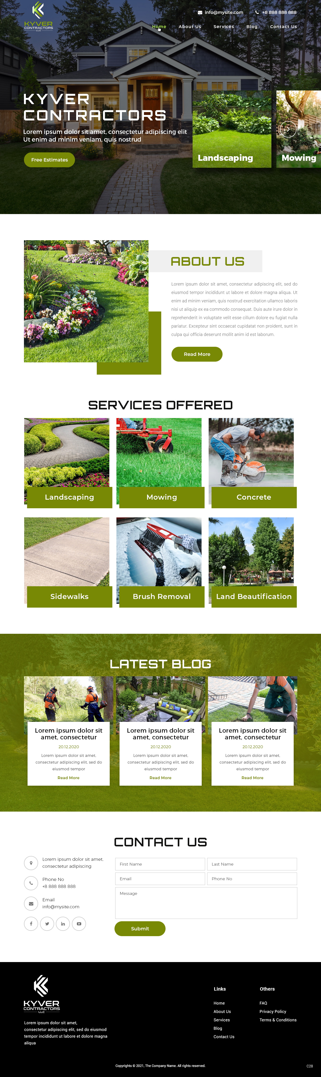 Web Design by pb for Kyver Contractors, LLC | Design #25986198