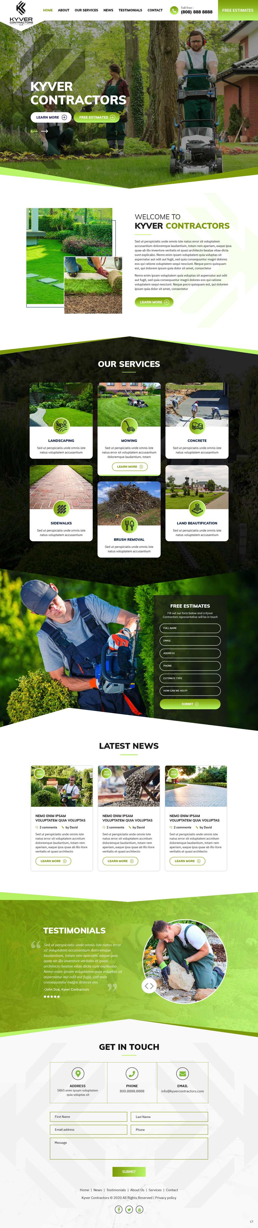 Web Design par pb pour Kyver Contractors, LLC | Design #25986200