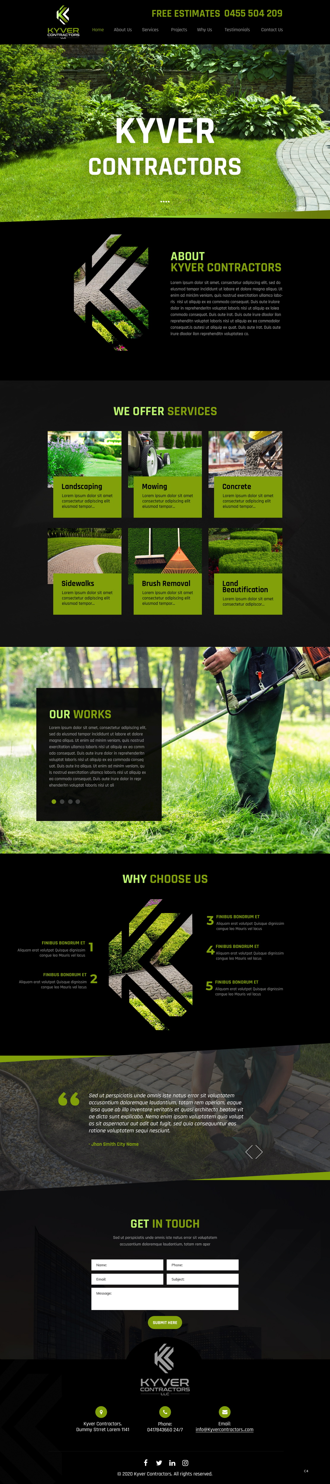 Web Design by pb for Kyver Contractors, LLC | Design #25986201