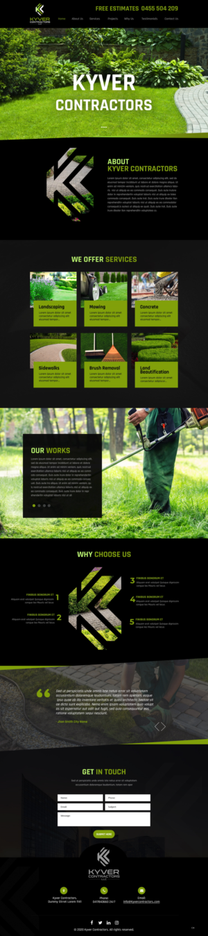 Web Design by pb for Kyver Contractors, LLC | Design: #25986201