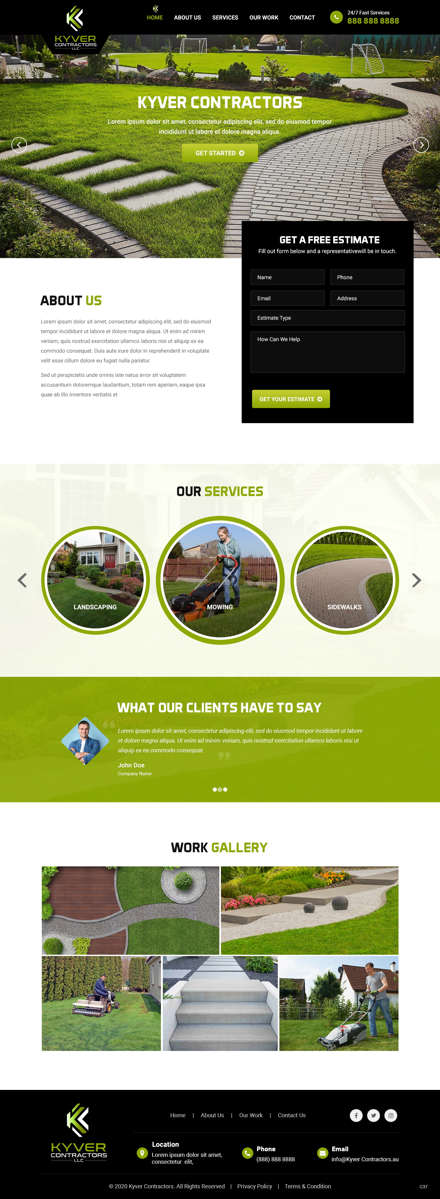 Web Design by pb for Kyver Contractors, LLC | Design #25986206