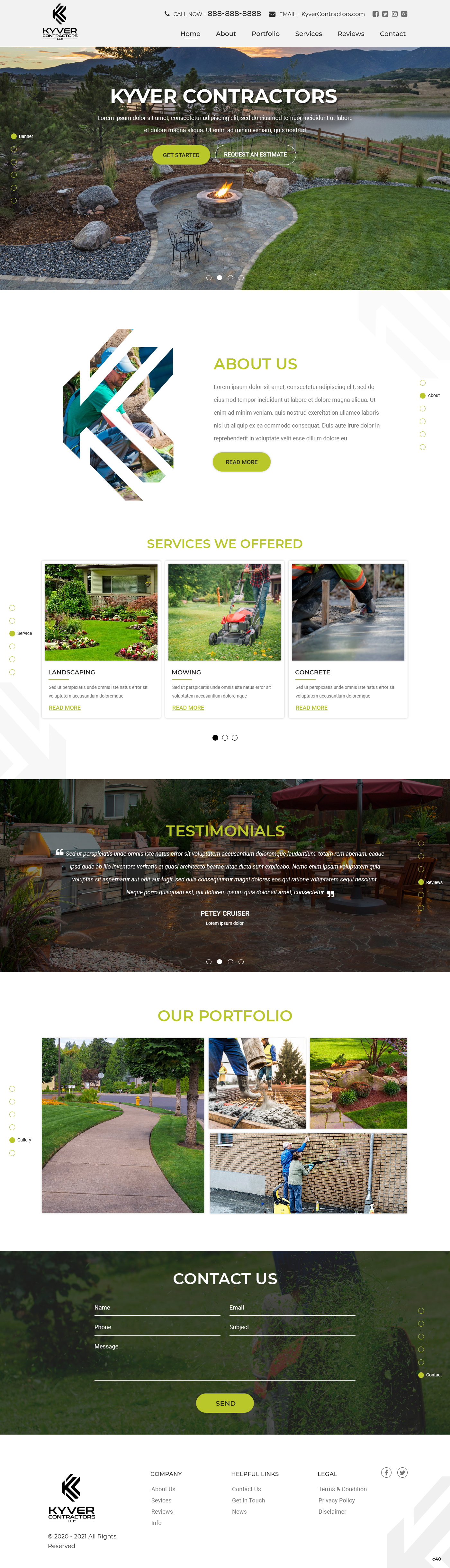 Web-Design von pb für Kyver Contractors, LLC | Design #25986207
