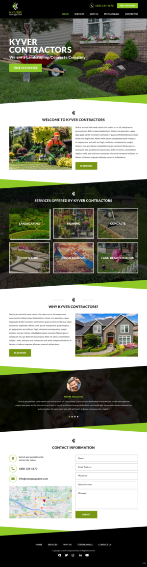 Web Design by pb for Kyver Contractors, LLC | Design: #25986209