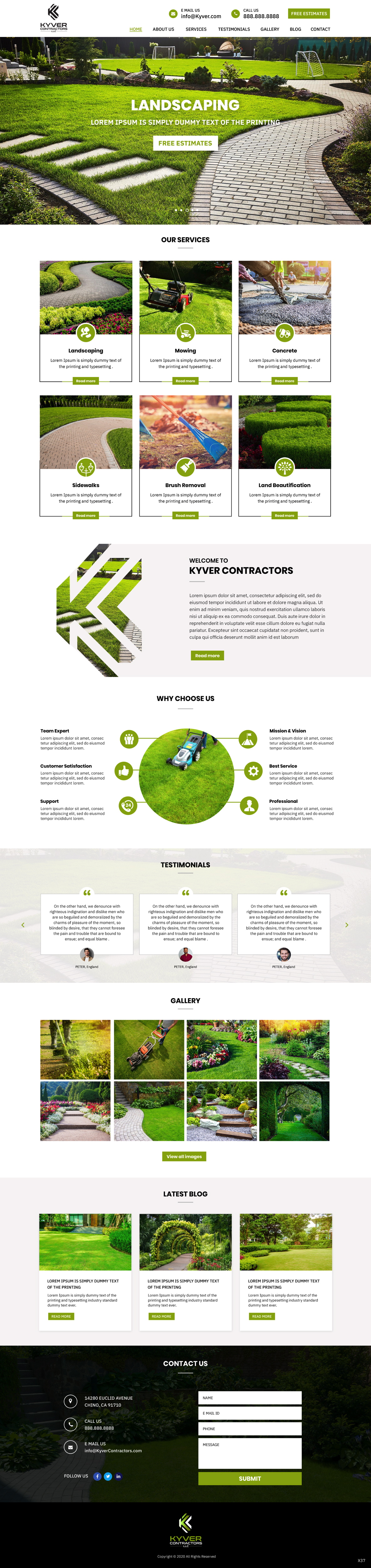 Web Design by pb for Kyver Contractors, LLC | Design #25986210