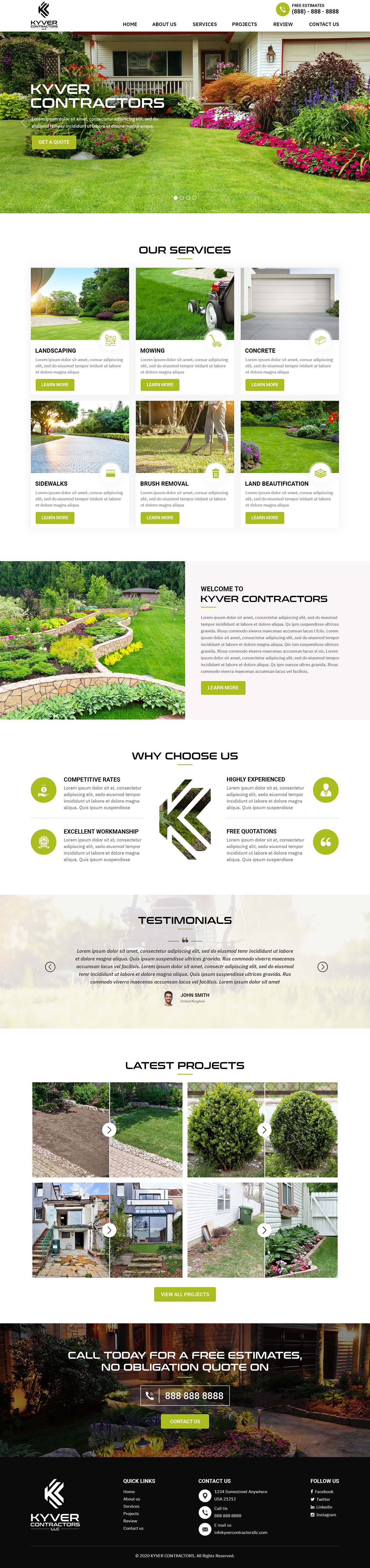 Web Design by Titan Eagle for Kyver Contractors, LLC | Design #25981204