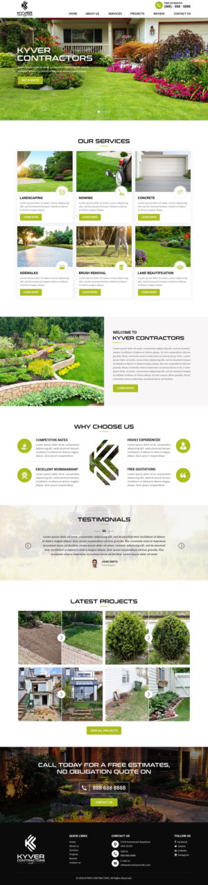 Web Design by Titan Eagle for Kyver Contractors, LLC | Design: #25981204