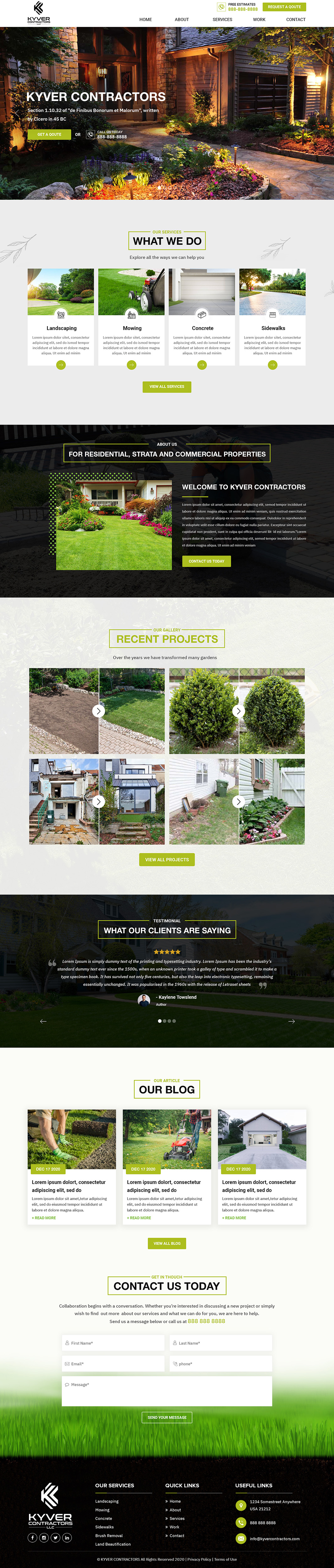 Web Design by Titan Eagle for Kyver Contractors, LLC | Design #25981406