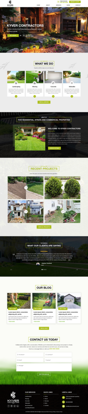 Website Design for Landscaping/Concrete Company | Diseño Web por Titan Eagle