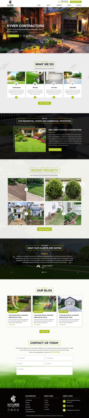 Website Design for Landscaping/Concrete Company | Web Design by Titan Eagle