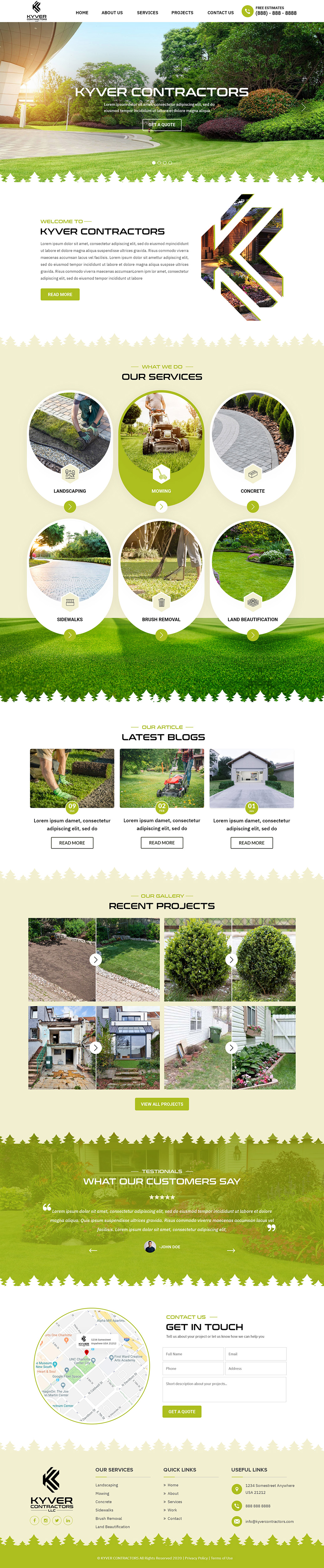 Web Design by Titan Eagle for Kyver Contractors, LLC | Design #25986400