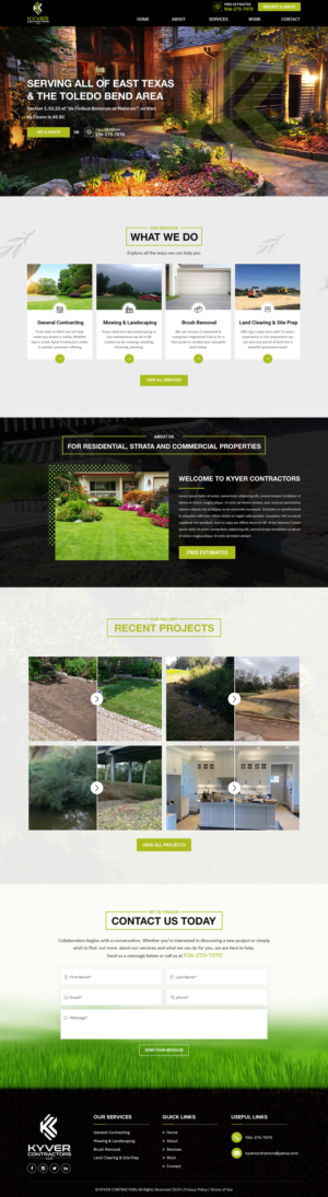 Web Design by Titan Eagle for Kyver Contractors, LLC | Design: #26151725